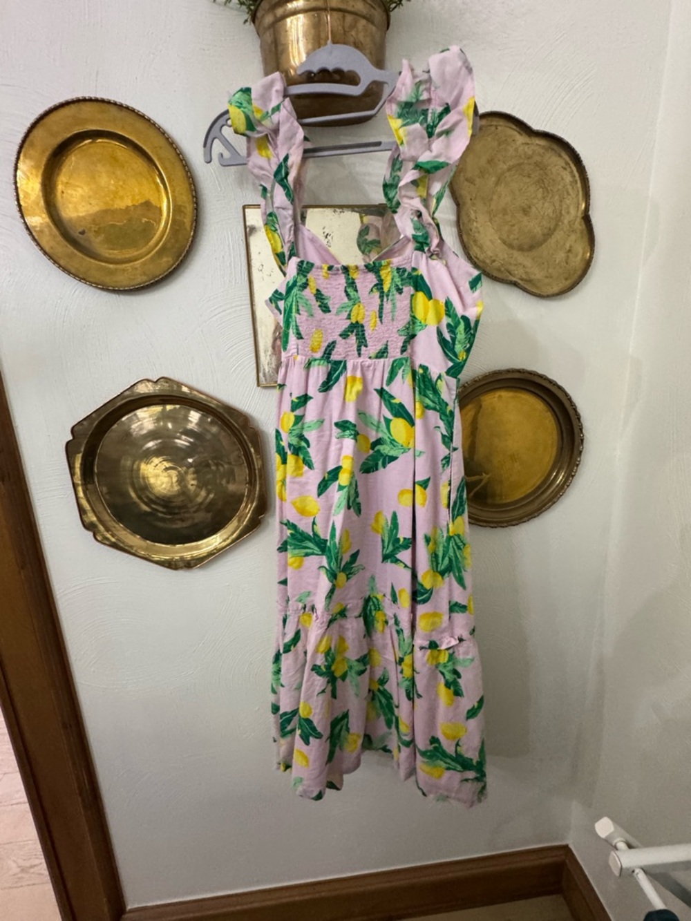 J. Crew Pink Lemon Print Dress - Picture 7 of 8